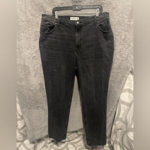 Abercrombie Fitch Jeans Womens 20 Curve Love 90s Straight Ultra High Rise Black